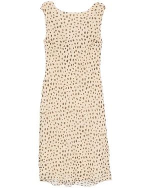 Posse Leo Cheetah-Print Midi Dress - White