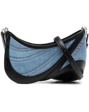 Mugler Spiral Curve 01 Denim Tas - Blauw