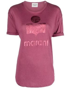 Isabel Marant Logo-Print T-Shirt - Pink