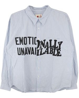 Emotionally Unavailable Gestreiftes Hemd - Grau