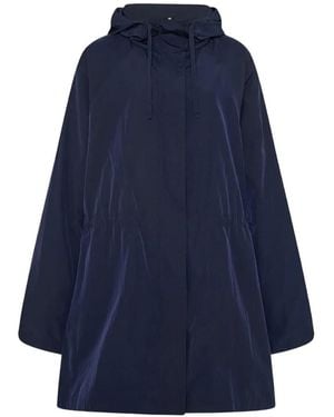 Another Tomorrow Verstaubarer Windbreaker Mit Kapuze - Blau