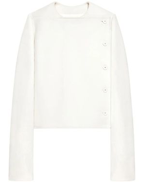 Courreges Buttoned Tailored Jacket - White