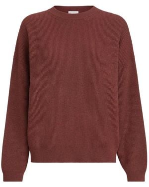 Brunello Cucinelli Sparkling Cashmere English Rib Jumper - Red