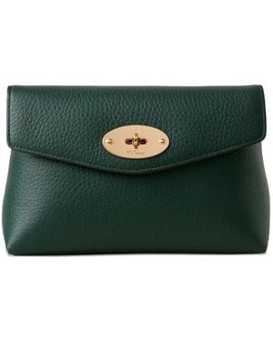 Mulberry Darley Grain-Leather Clutch Bag - Green