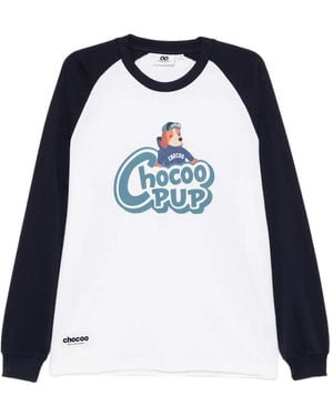 Chocoolate Klassisches Langarmshirt - Blau