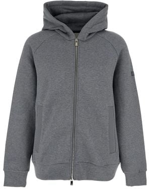 Tatras Logo-Patch Zip-Fastening Hoodie - Grey