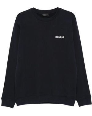 Dondup Crew Neck Logo-Print Sweatshirt - Black