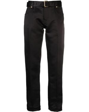 Tom Ford Duchesse-Satin Silk Boyfriend Pants - Black