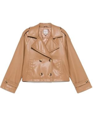 Urbancode Jacke aus Faux-Leder - Natur