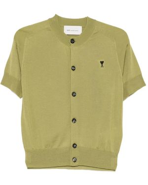 Ami Paris Kurzärmeliger Cardigan - Grün