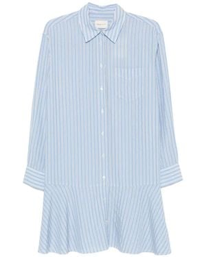 GANT Gestreiftes Minikleid Mit Tiefer Taille - Blau