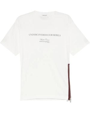 Undercover Slogan-Print Zip-Detail T-Shirt - White