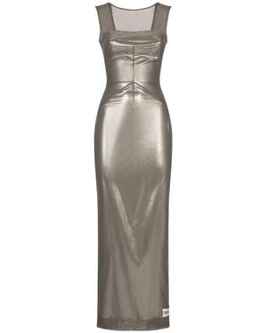 Dolce & Gabbana Kim Metallic-finish Dress - Grey