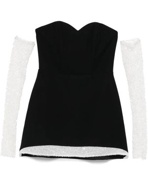 Vestiaire d'un Oiseau Libre Embellished Off-Shoulder Dress - Black