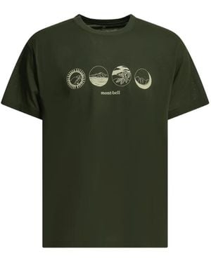 Montbell T-Shirt Mit Grafischem Print - Grün