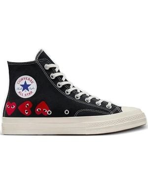 Comme des Garçons X Converse Chuck 70 Heart-Motif High-Top Trainers - Black