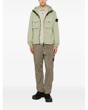Stone Island Compass-Motif Track Trousers - Green