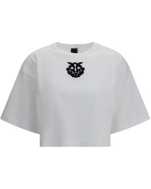 Pinko Logo Jersey T-Shirt - White