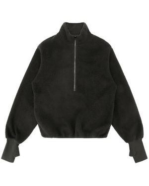 Entire studios Half-Zip Fleece Sweater - Black