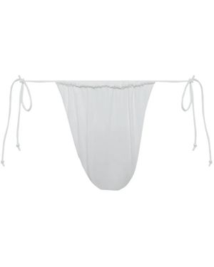 Myra Swim Jocelyn Side-Tie Bikini Bottoms - White