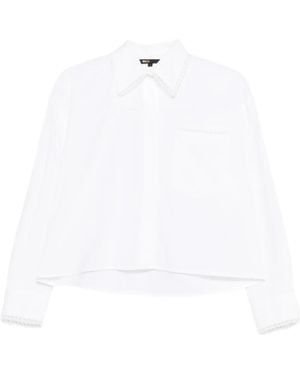 Maje Crochet Collar Shirt - White