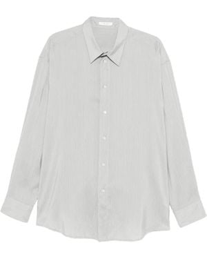 The Row Granada Button-Down Striped Shirt - White