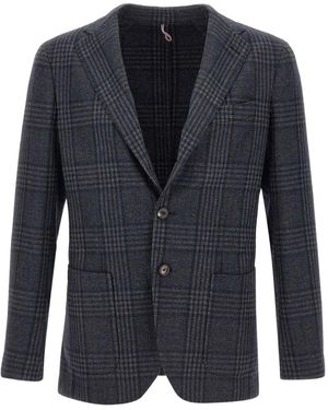 Santaniello Single-Breasted Blazer - Blue