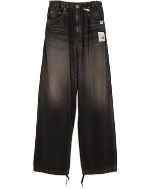 Maison Mihara Yasuhiro Jeans Met Wijde Pijpen - Zwart