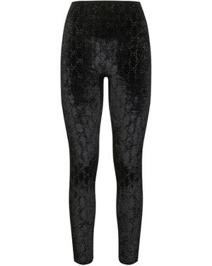Gucci Crystal-Embellished Leggings - Black