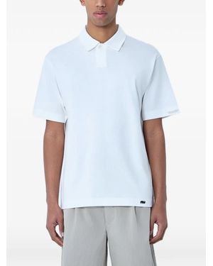 MOOS STUDIO Short-Sleeved Cotton Polo Shirt - White