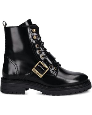 Barbour Buckle Lace-Up Boots - Black