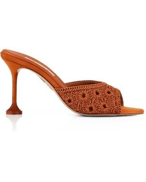 Aquazzura Loom Mule 85 - Brown