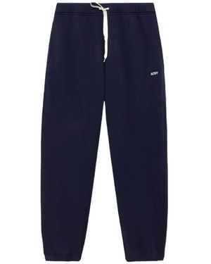 Autry Logo-Patch Drawstring Track Trousers - Blue