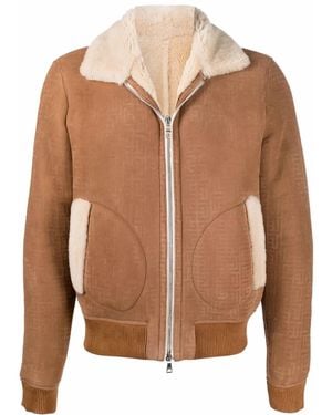 Balmain Jacke Aus Wildleder - Braun