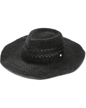 Helen Kaminski Woven Wide-Brim Hat - Black
