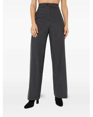 Yves Salomon Geknöpfte Hose Mit Weitem Bein - Schwarz