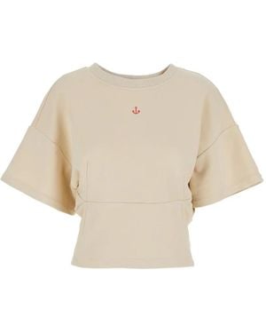 ..,merci Cropped T-Shirt - Natural