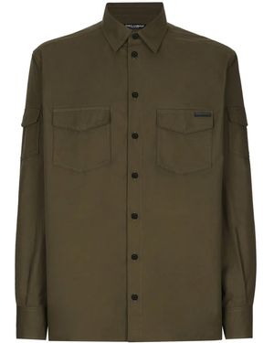 Dolce & Gabbana Camicia Con Bottoni - Verde