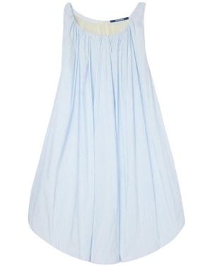 Jacquemus Striped Gathered Dress - Blue