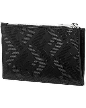 Fendi Ff-pattern Zip Cardholder - ブラック