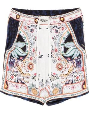 Just Cavalli Graphic-Print Shorts - White