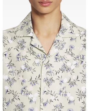 Lanvin Floral-Print Shirt - Grey