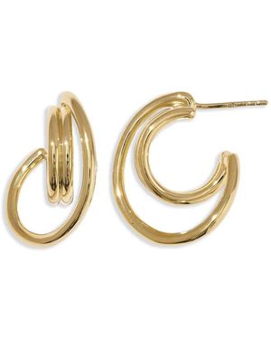 Otiumberg Boucles D'Oreilles Créoles En 14Ct Vermeil - Métallisé