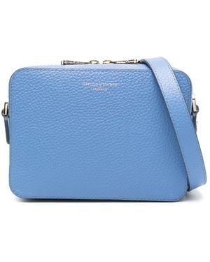 Aspinal of London Leather Cross Body Bag - Blue