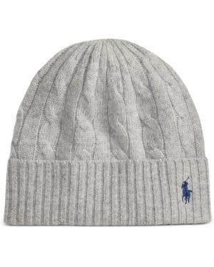 Polo Ralph Lauren Gorro de punto de ochos - Gris