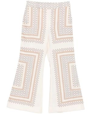Zimmermann Patterned Collection Trousers - White