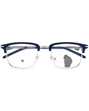 Montblanc Shield Browline-Frame Glasses - White