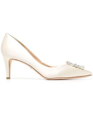 Badgley Mischka Crystal-embellished Court Shoes - Metallic