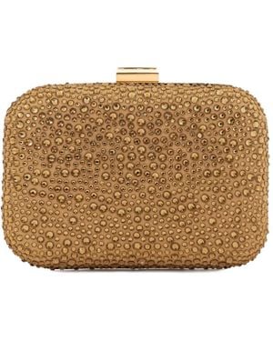 Gemy Maalouf Clutch Mit Kristallverzierung - Braun