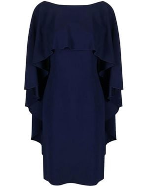 Alberta Ferretti Layered Cape Dress - Blue